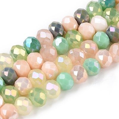 Electroplate Glass Beads Strands GLAA-T023-C16-03-1