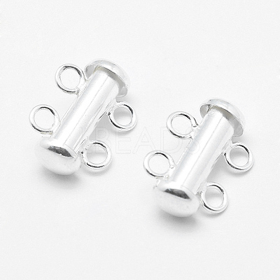 Sterling Silver Slide Lock Clasps STER-K035-01-1