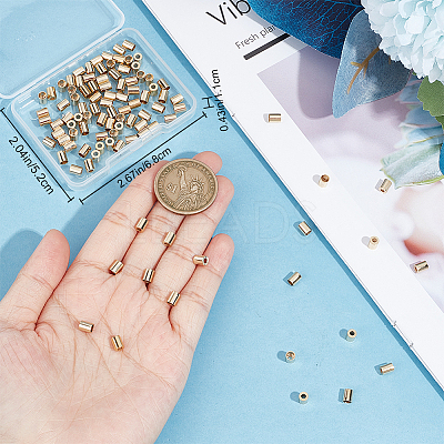 100Pcs Brass Cord Ends KK-CN0002-60-1
