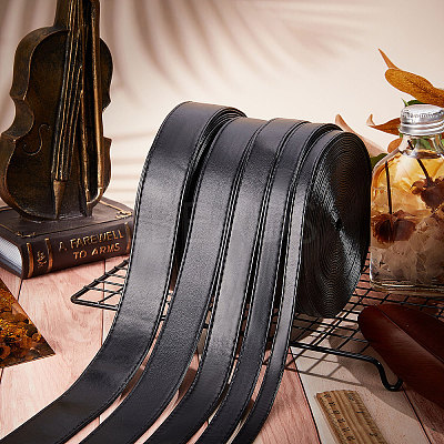 Flat PU Imitation Leather Cord LC-WH0006-05D-02-1