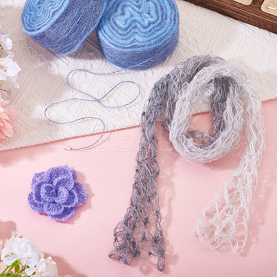 Segment Dyed Knitting Yarn DIY-TAC0033-03C-1