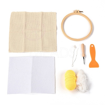 DIY Cotton Cup Mat Punch Needle Kits DIY-K032-38B-1