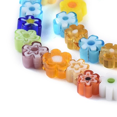 Handmade Millefiori Glass Bead Strands LAMP-J035-4mm-02-1