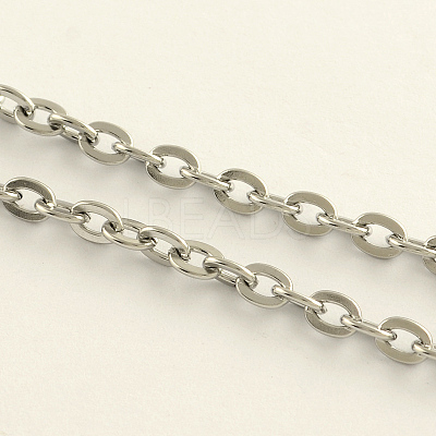 Tarnish Resistant 304 Stainless Steel Cable Chains CHS-Q001-18-1