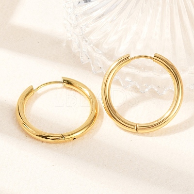 Ion Plating(IP) 304 Stainless Steel Huggie Hoop Earrings EJEW-O087-07B-1