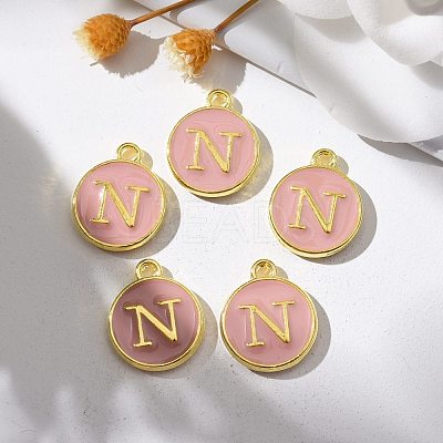 Golden Plated Alloy Enamel Charms ENAM-S118-07N-1