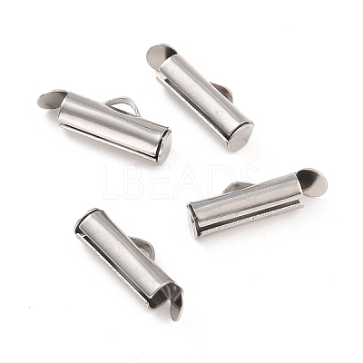 Non-Tarnish 304 Stainless Steel Slide On End Clasp Tubes STAS-C044-07C-P-1