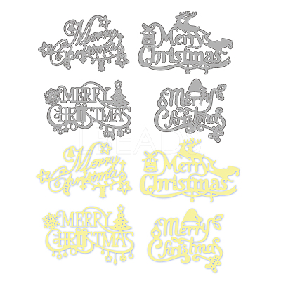 4Pcs 4 Styles Carbon Steel Cutting Dies Stencils DIY-DM0001-65-1