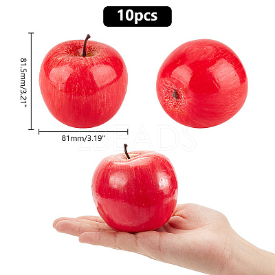 10Pcs Foam Simulation Apple Model AJEW-PH0011-63-1