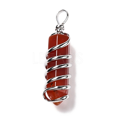 Natural Red Agate Big Pointed Pendants G-I322-05P-05-1