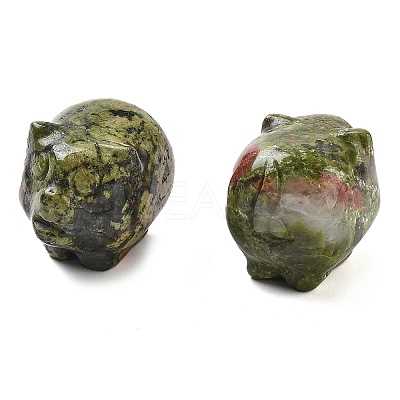 Natural UnakiteCarved Figurines DJEW-L023-C06-1