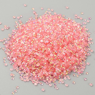 Transparent Flat Back Resin Rhinestone Cabochons RESI-TAC0010-72C-01-1