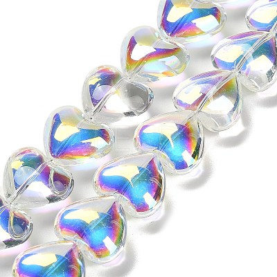 Electroplate Glass Beads Strands EGLA-B008-01A-AB02-1