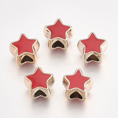 UV Plating Acrylic European Beads OACR-T005-91KC-07-1