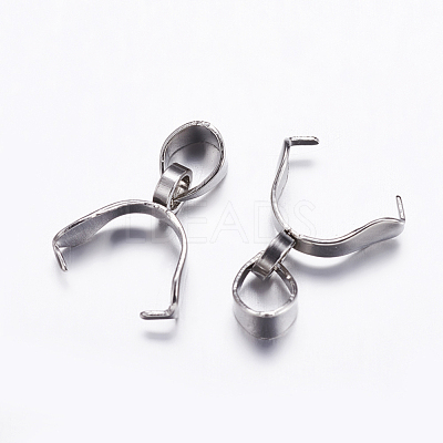 Tarnish Resistant 304 Stainless Steel Pinch Bails X-STAS-K146-090-3x15-1