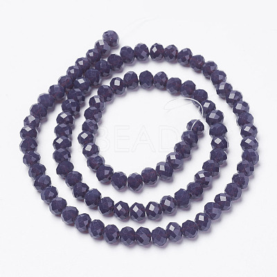 Opaque Solid Color Glass Beads Strands X-EGLA-A034-P4mm-D13-1