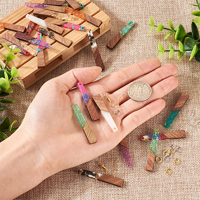 DIY Trapezoid Dangle Earrings Making Kit DIY-TA0009-05-1