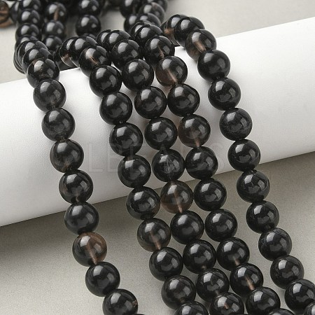 Natural Ice Obsidian Beads Strands G-P590-A03-10mm-03-1