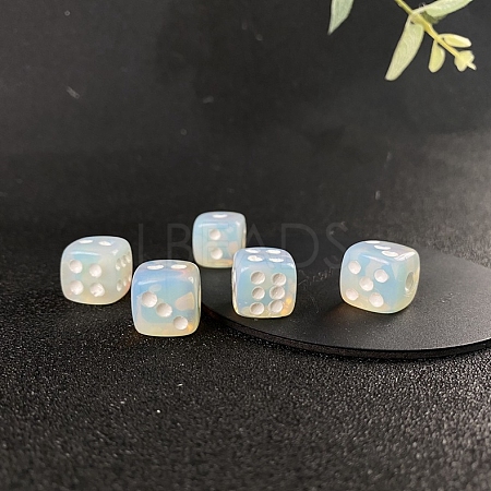 Opalite Classical 6-sided Dice DJEW-PW0009-019B-1