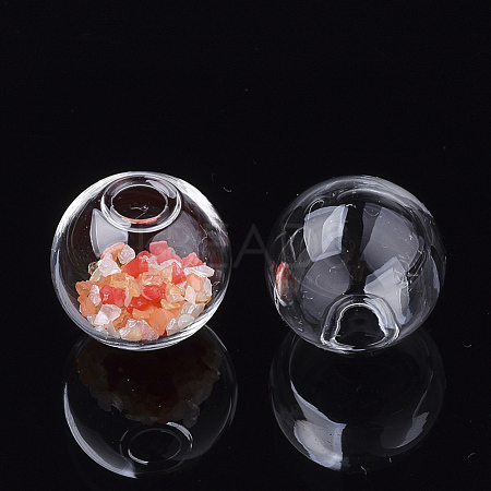 Round Handmade Blown Glass Globe Ball Bottles BLOW-R002-18mm-01-1