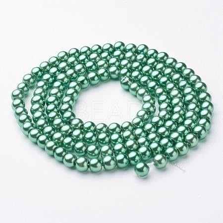 Glass Pearl Beads Strands HY-6D-B64-1