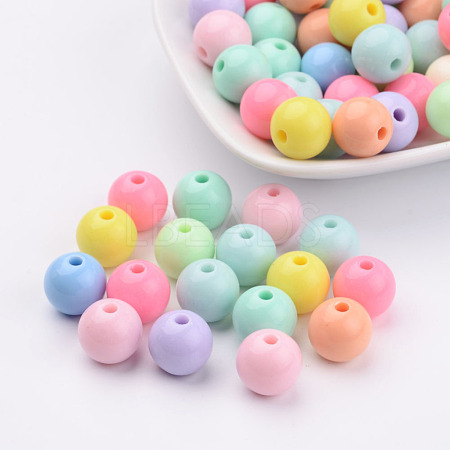 Solid Chunky Bubblegum Acrylic Ball Beads X-SACR-R835-12mm-M-1