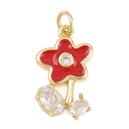 Brass Micro Pave Cubic Zirconia Pendants KK-F938-29G-02D-1