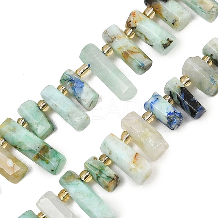 Natural Chrysocolla and Lapis Lazuli Beads Strands G-F829-A14-01-1