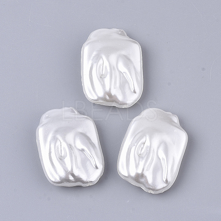 ABS Plastic Imitation Pearl Beads OACR-T022-10-1