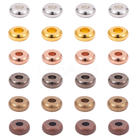 Flat Round Brass Spacer Beads KK-PH0036-56-1