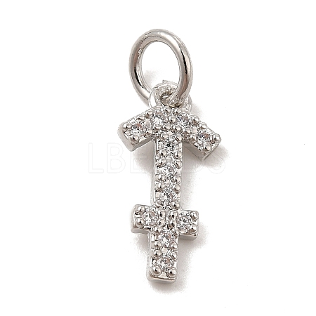 Brass Micro Pave Cubic Zirconia Charms KK-E077-02P-07-1