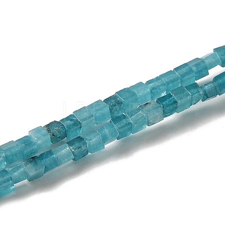 Natural White Jade Imitation Aquamarine Beads Strands G-B064-A09-1-1