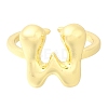 Rack Plating Brass Open Cuff Rings RJEW-S394-01G-W-1