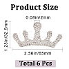 Crown Self Adhesive Rhinestone Appliques DIY-WH0349-70-2