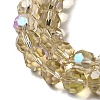 Electroplate Transparent Glass Beads Strands X-EGLA-A035-T10mm-L22-3