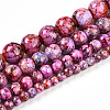 Baking Paint Glass Beads Strands DGLA-N003-8mm-B03-2