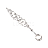304 Stainless Steel Macrame Pouch Empty Stone Holder Pendant Decorations SA-CJCA03-02-4