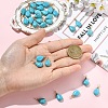 30Pcs Dyed Synthetic Turquoise Pendants PALLOY-YW00132-5