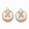 Brass Micro Pave Cubic Zirconia Pendants KK-T062-04X-NF-1