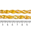 Transparent Electroplate Glass Beads Strands EGLA-N013-T4mm-B04-4