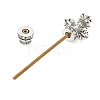 Brass Screw Peg Bails KK-NH0008-02AS-2