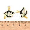 Graduation Season Brass Enamel Pendants KK-CBAF2EC-03G-C01-3