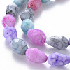 Opaque Baking Painted Crackle Glass Beads Strands EGLA-T008-17F-3