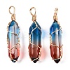 Lampwork Pendants GLAA-T023-07O-2