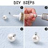 304 Stainless Steel Cup Pearl Peg Bails Pin Pendants STAS-L143-01-2