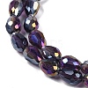 Transparent Electroplate Glass Beads Strands EGLA-N013-T6mm-B06-3