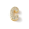 Brass Micro Pave Clear Cubic Zirconia Initial Multi-strand Links KK-S520-01G-03-1