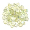 UV Plating Rainbow Iridescent Acrylic Beads OACR-G012-11C-3