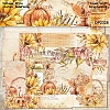 8 Sheets A5 Autumn Pumpkin Scrapbook Paper Pads PW-WG62293-01-2
