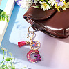 Alloy Resin Butterfly Keychains KEYC-TADJ0002-02G-G-5